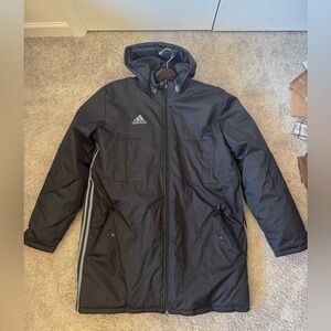 Adidas Men's Black Hooded Jacket